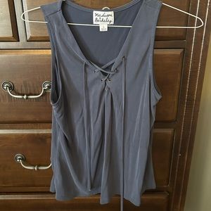 Size large, Madison and Berkeley tie-up sleeveless top!
